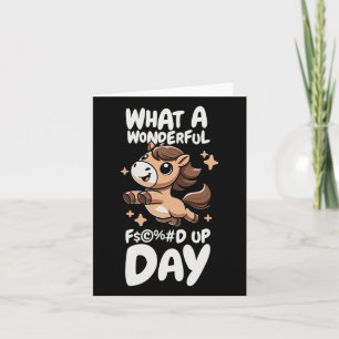 Horse Riding Horseback - Rider Fored Up Day Card