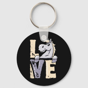 Horse Riding - Horseback Rider Love Horses Key Ring
