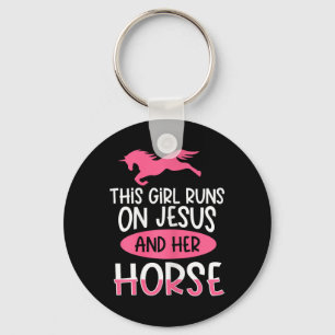 Horse Riding Jesus Horseback Equstrian Key Ring