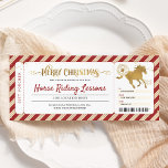 Horse Riding Lessons Christmas Gift Ticket Voucher Invitation<br><div class="desc">Horse Riding Lessons Christmas Gift Ticket Voucher Invitation</div>