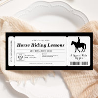 Horse Riding Lessons Voucher Certificate