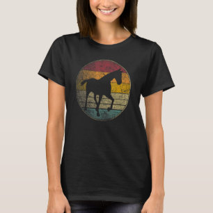 Horse Riding Love Equestrian Sunset Retro Vintage  T-Shirt