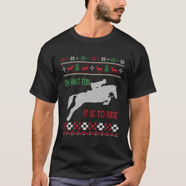 Horse Riding Oh What Fun Sweater T For Christmas (Front)