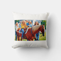 Horse riding pillow