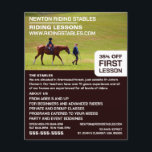 Horse Riding Portrait, Riding Instructor, Academy Flyer<br><div class="desc">Horse Riding Portrait,  Riding Instructor,  Academy Advertising Flyers By The Business Card Store.</div>