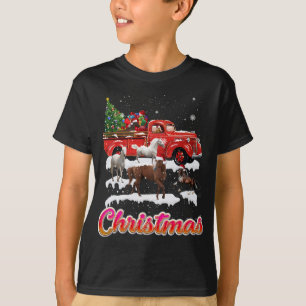 Horse Riding Red Truck Christmas Tree Horse Xmas T-Shirt