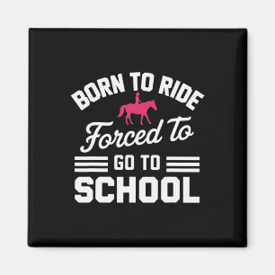 Horse Riding School Girl Equestrian Magnet