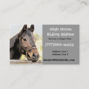 Horse Riding Stables Business Card