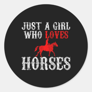 Horse Riding Vintage Horse Horseback Classic Round Sticker