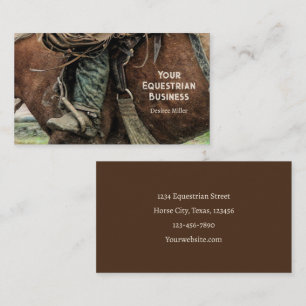 Horse Riding Western Rustic Cowboy Business Card
