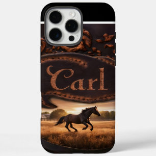 Horse Running in Field at Sunset iPhone 16 Pro Max Case