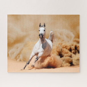 Horse running in the sand, Jigsaw Puzzle