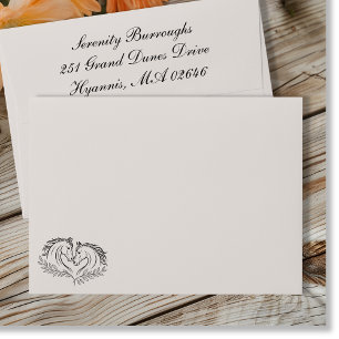 Horse Rustic Country Elegant Western Wedding Envelope