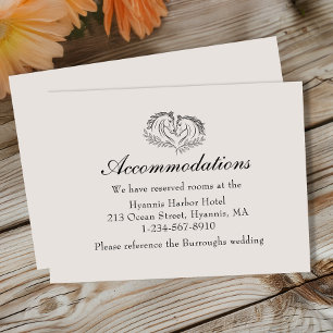 Horse Rustic Western Wedding Accommodation Enclosure Card