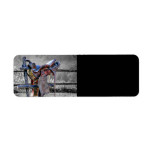 Horse Saddle On Corral Fence Western