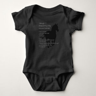 Horse Saying Funny Horse Quote Gift Girls Women Baby Bodysuit