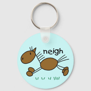 Horse Says Neigh Tshirts and Gifts Key Ring