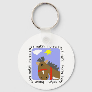 Horse Says Neigh Tshirts and Gifts Key Ring