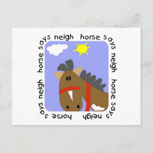 Horse Says Neigh Tshirts and Gifts Postcard
