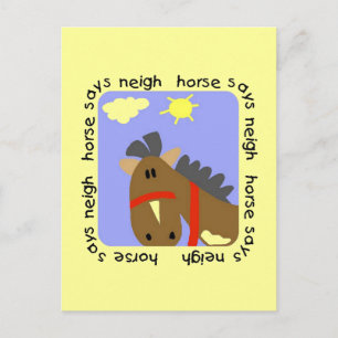Horse Says Neigh Tshirts and Gifts Postcard