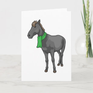 Horse Scarf Card