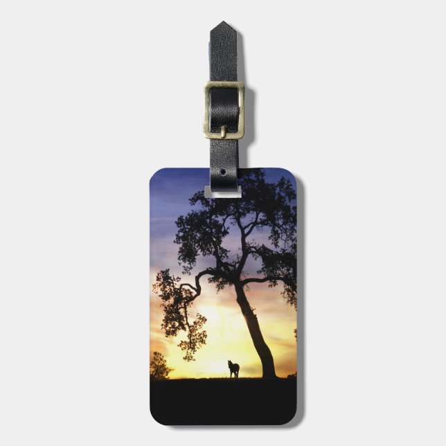 Horse scene luggage tag (Front Vertical)