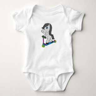 Horse Scooter Baby Bodysuit