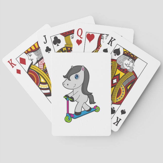 Horse Scooter Playing Cards (Back)