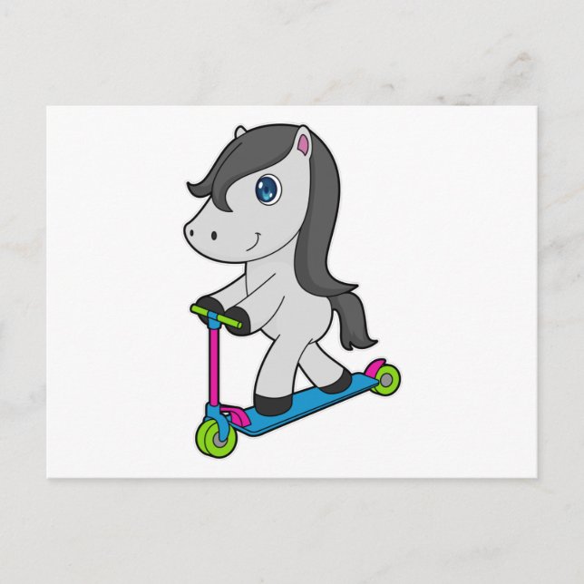 Horse Scooter Postcard (Front)