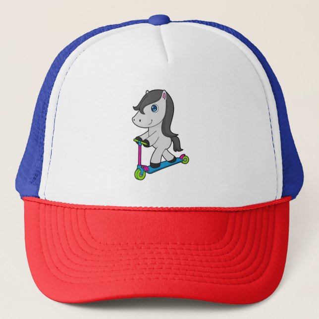Horse Scooter Trucker Hat (Front)