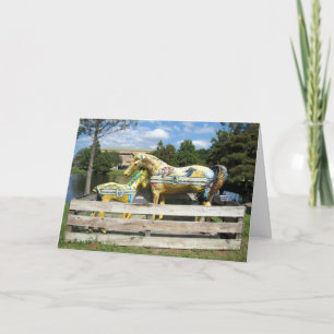 Horse Sculpture Greeting Card