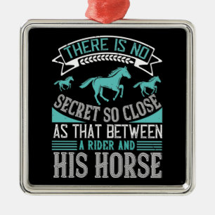 Horse Secret Between Rider And His Horse Metal Tree Decoration