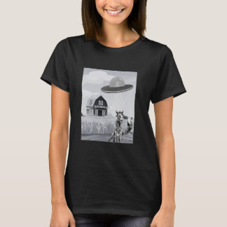 Horse Selfie Alien Ship Farm Confused Take A Trip T-Shirt