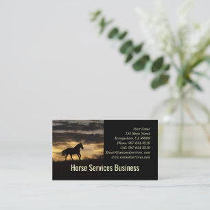 Horse Services or Boarding Vet Business Card