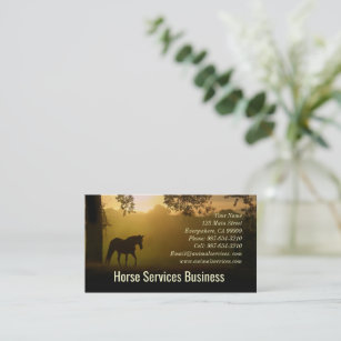 Horse Services or Equine Veterinarian Business Card