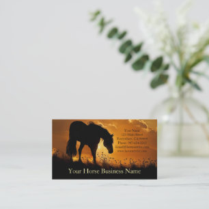 Horse Services or Equine Veterinarian Business Card