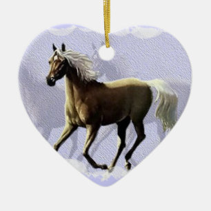 Horse Shadow Ceramic Tree Decoration