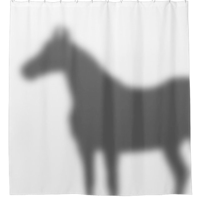 Horse Shadow Shower Curtain (Front)