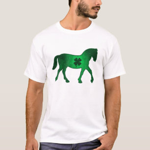 Horse Shamrock Clover Leaf Pajama St. Patrick's Da T-Shirt