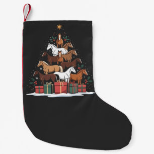 Horse Shaped Christmas Tree Equine Xmas  Small Christmas Stocking