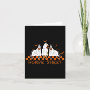 Horse Sheet Halloween Ghost Horse Pumpkin Costume Card