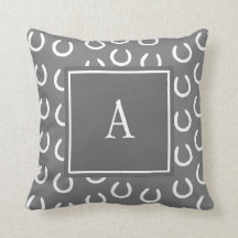 Horse Shoe Monogram Grey