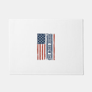 Horse Show Dad American Flag Vintage Shirt Design_ Doormat