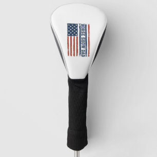 Horse Show Dad American Flag Vintage Shirt Design_ Golf Head Cover