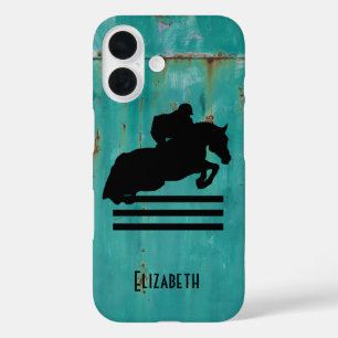 Horse Show Hunter Jumper Silhouette iPhone 16 Case