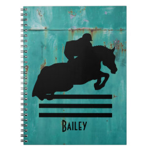 Horse Show Hunter Jumper Silhouette Notebook