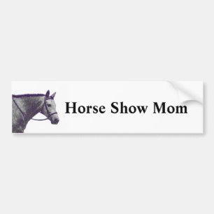 Horse Show Mum - English Bumper Sticker