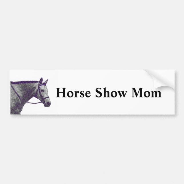 Horse Show Mum - English Bumper Sticker (Front)