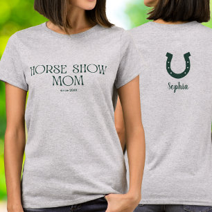 Horse Show Mum Vintage Typography T-Shirt