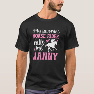 Horse Show Nanny Grandma Proud Equestrian Nanny T-Shirt